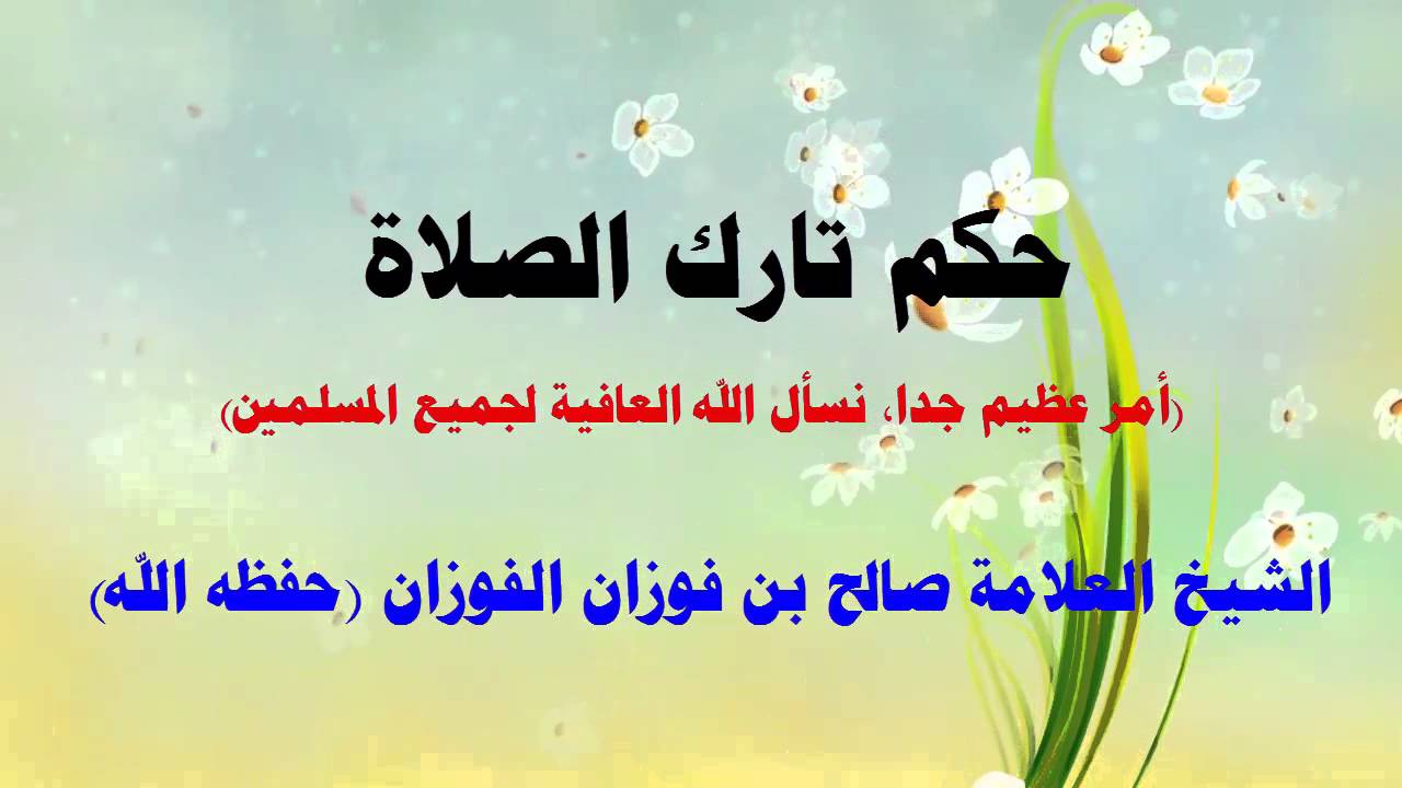 حكم تارك الصلاة 4241