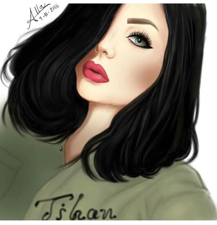 بنات رسم - اجمل بنات مرسومة على صور 6582